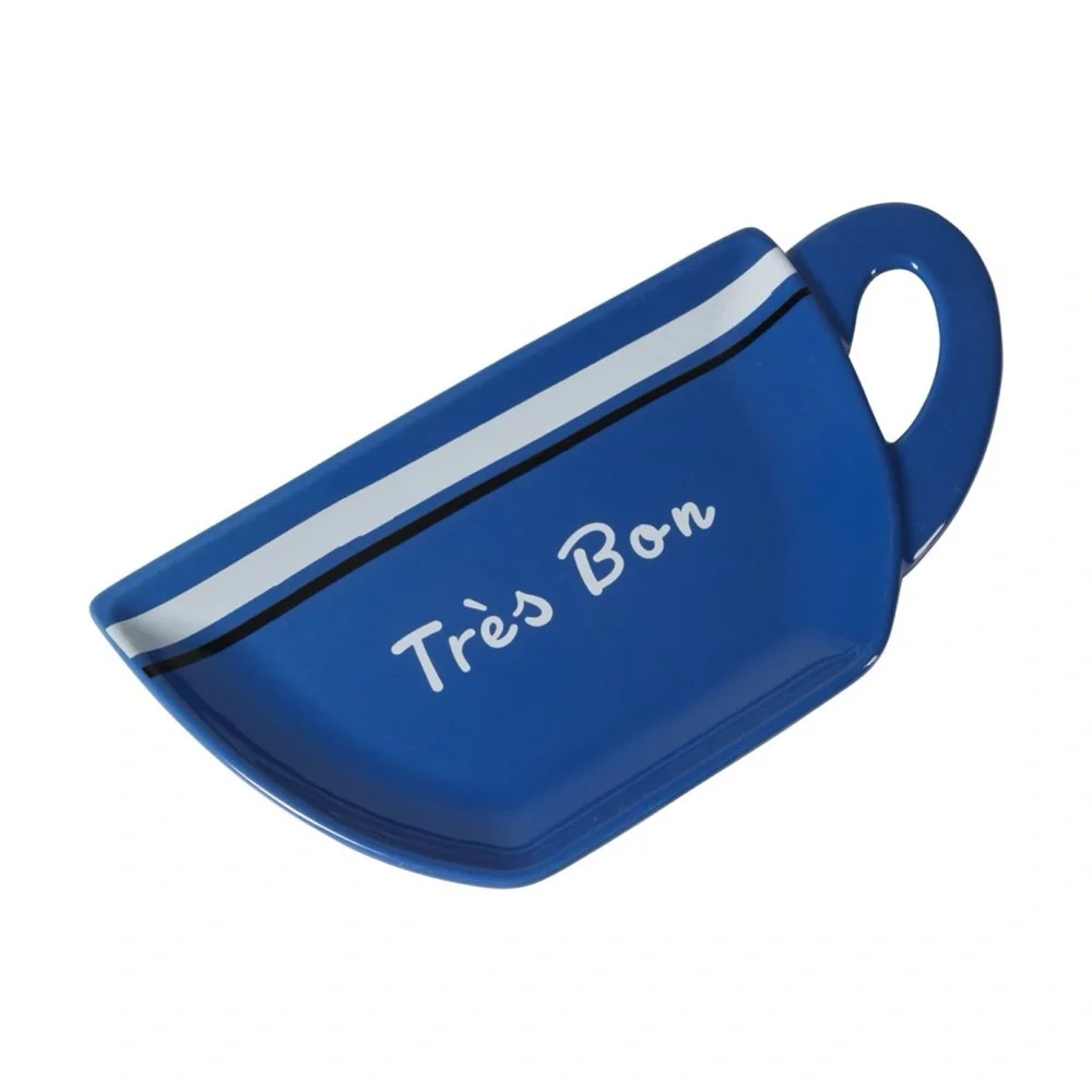 Sur La Table Blue 'Très Bon' Mug Shaped Plate
